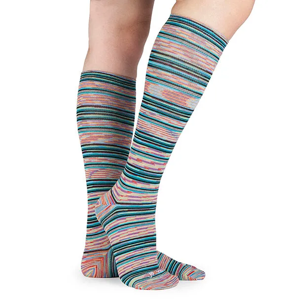 Cotton Everyday Compression Socks (15-20mmHg) - Feedstripes - 6 Pack