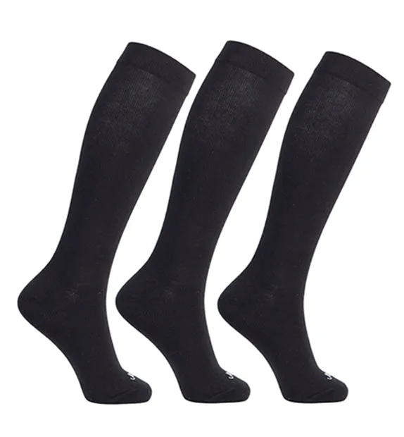 Cotton Everyday Compression Socks (15-20mmHg) - Solids - 3 Pack