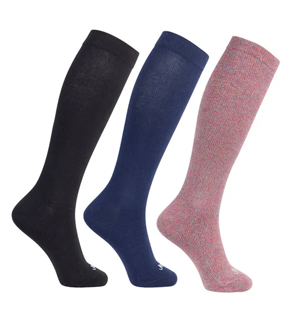 Cotton Everyday Compression Socks (15-20mmHg) - Solids - 3 Pack