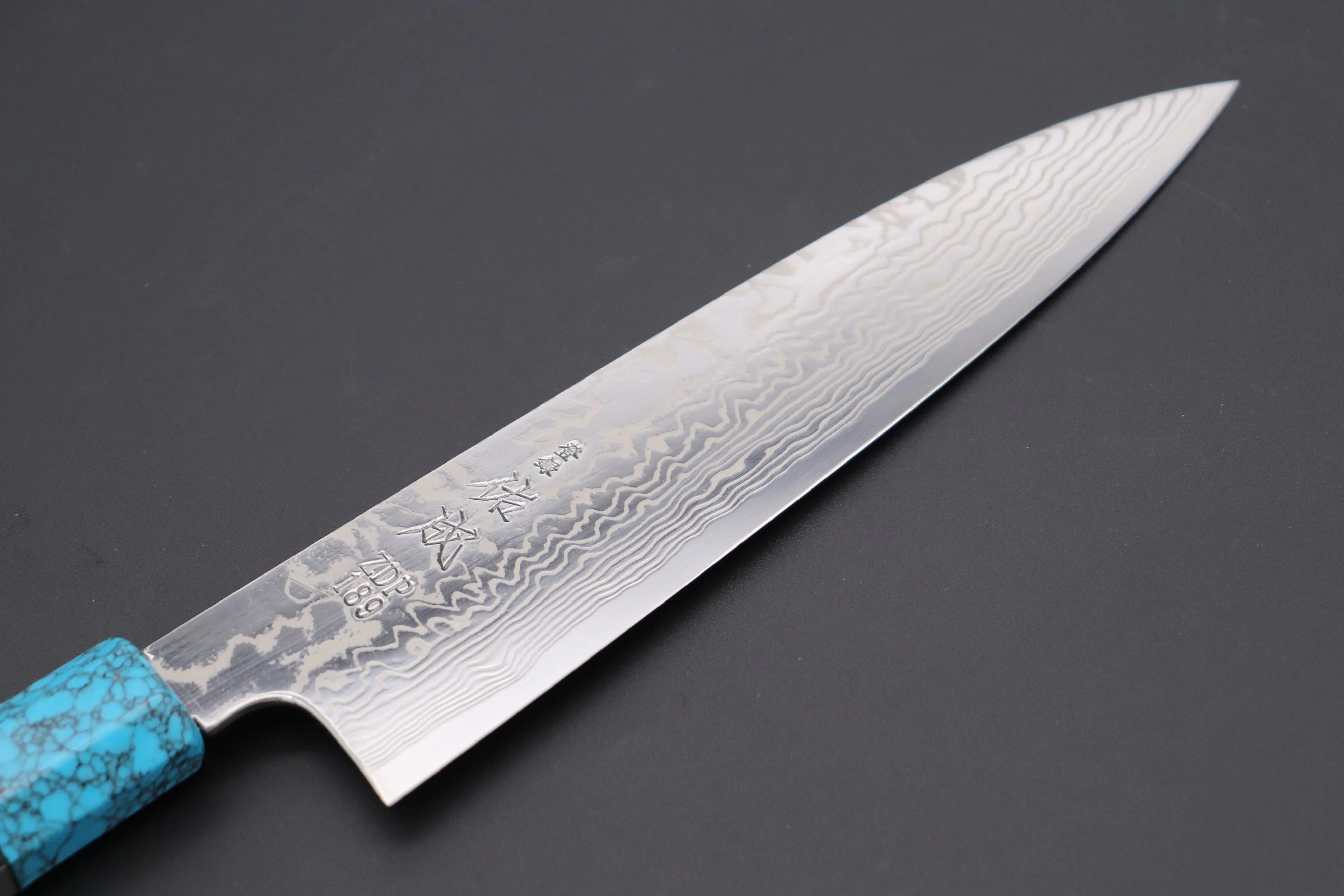 Custom Limited Edition, Sukenari ZDP-189 Nickel Damascus Wa Gyuto 210mm (8.2 inch, SCL-253)