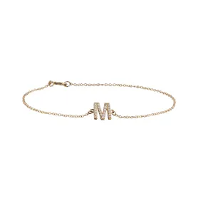 DIAMOND INITIAL BRACELET