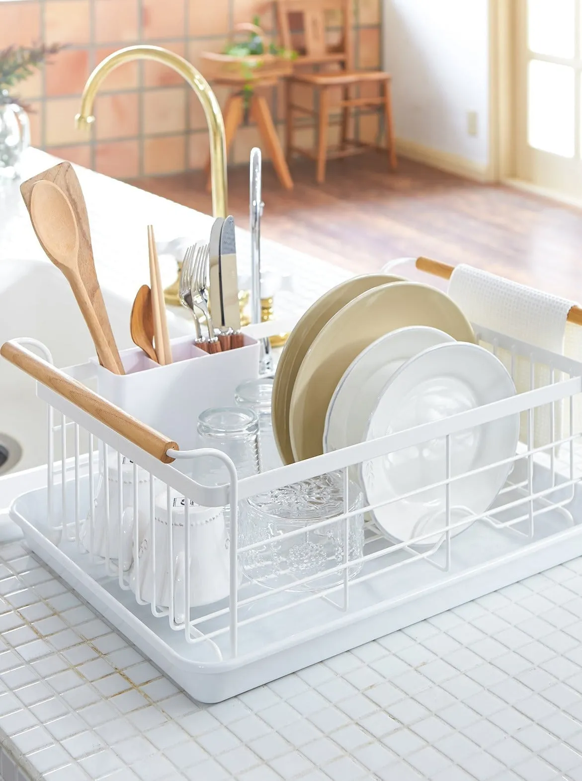 Dish Rack - Steel   Wood