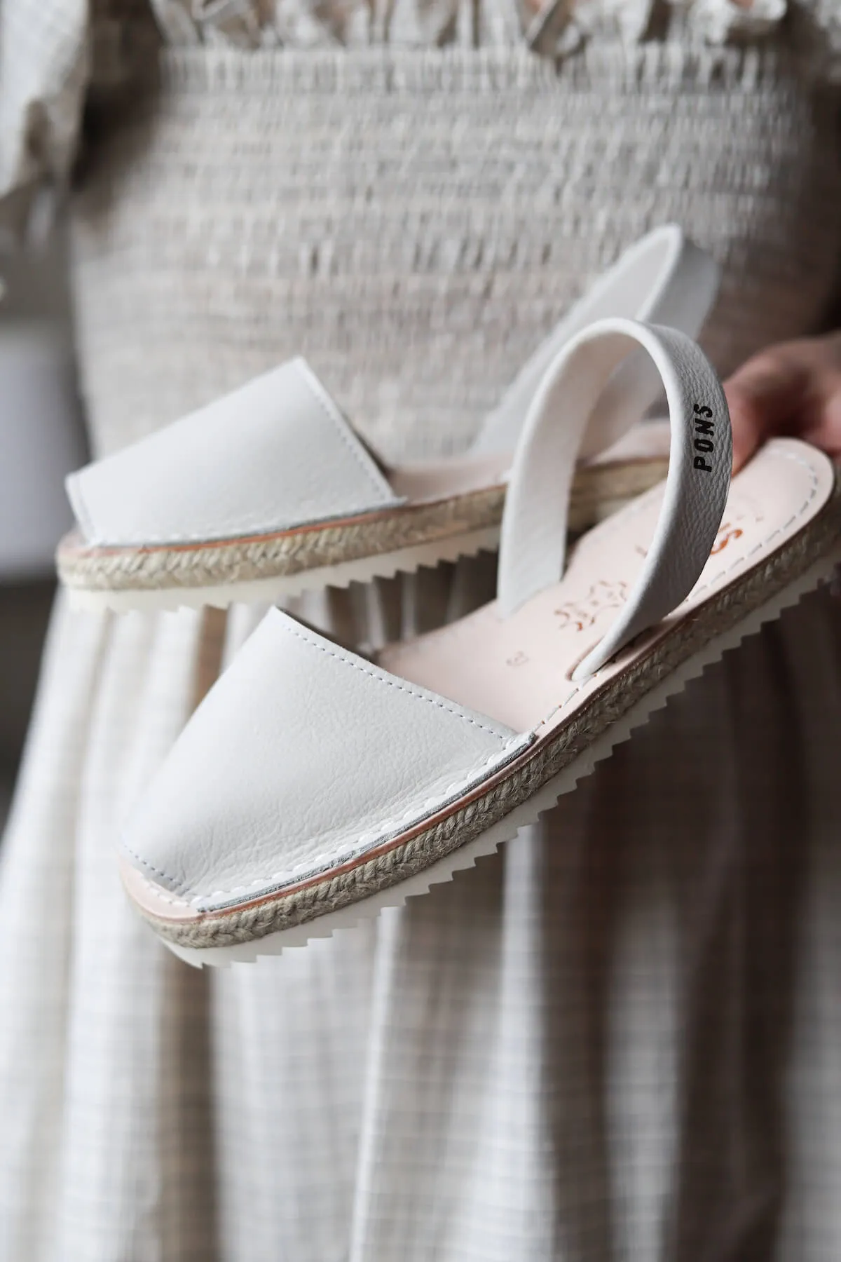 Espadrille - Leather GREIGE