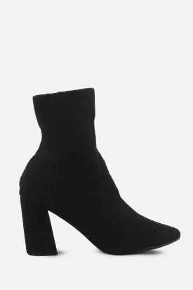 European Brand Block Ankle Boots | Suede