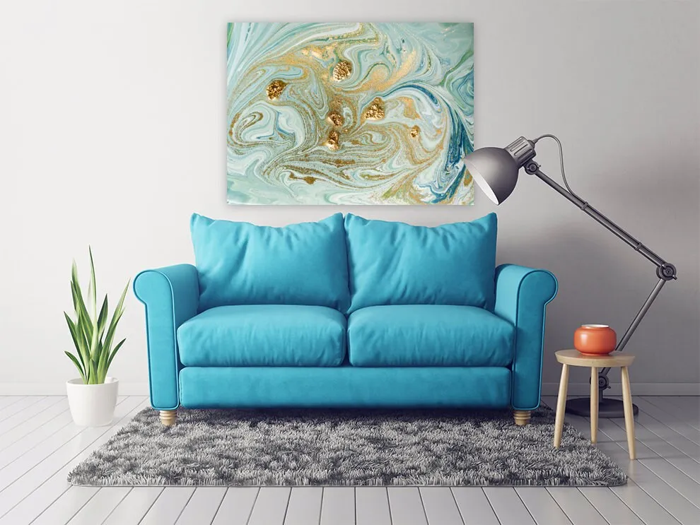 Fluid abstract print, Blue marble wall art, Abstract wall art paintings on canvas, home wall decor gold marble wall art multi panel wall art