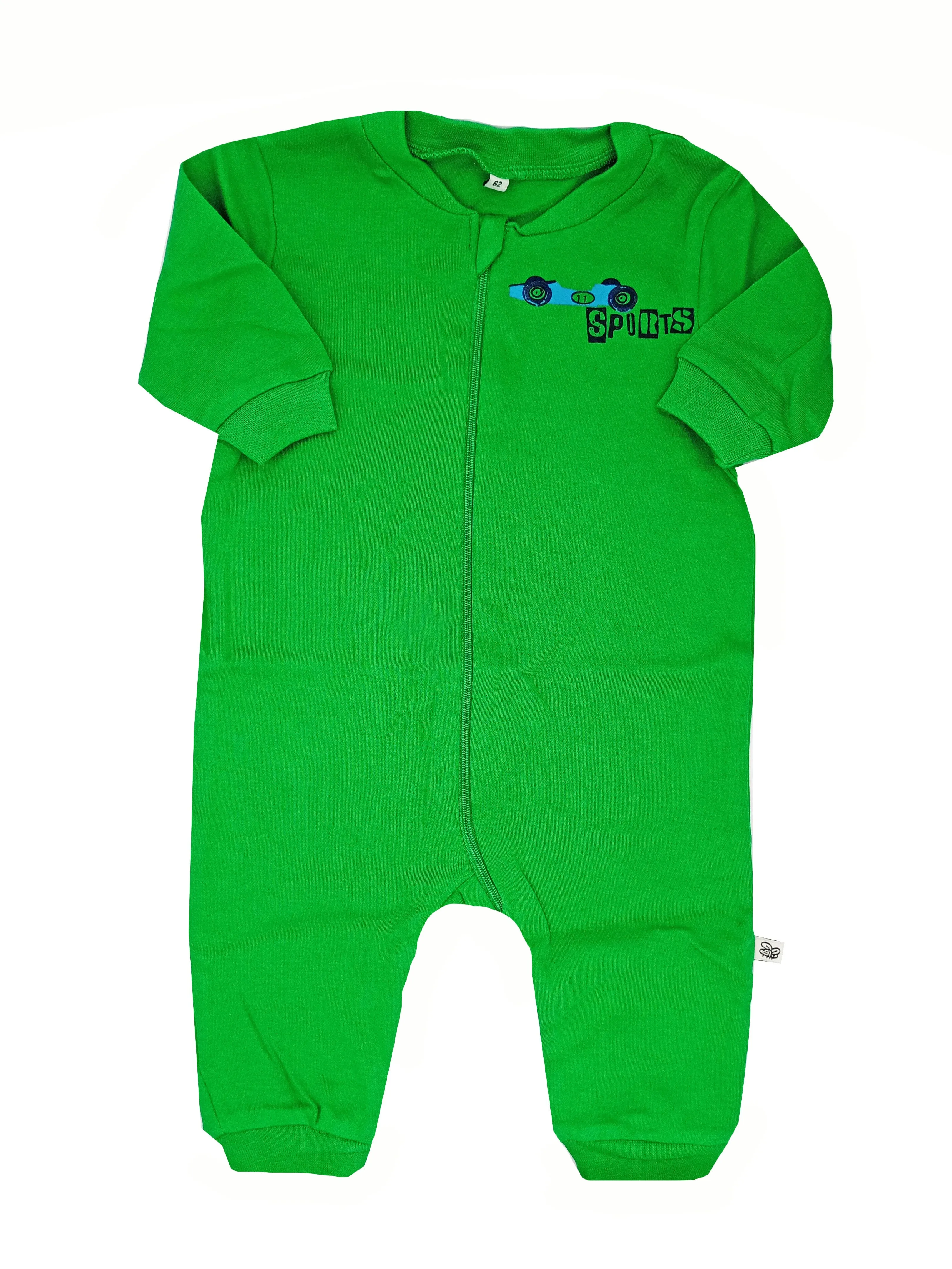 Green Sports Car Footless Babygrow