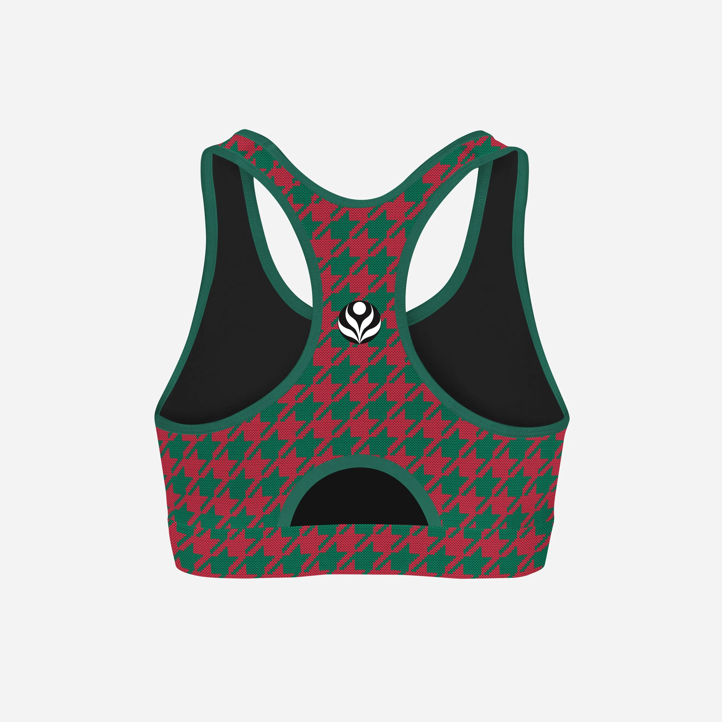 Holiday Houndstooth - Sports Bra