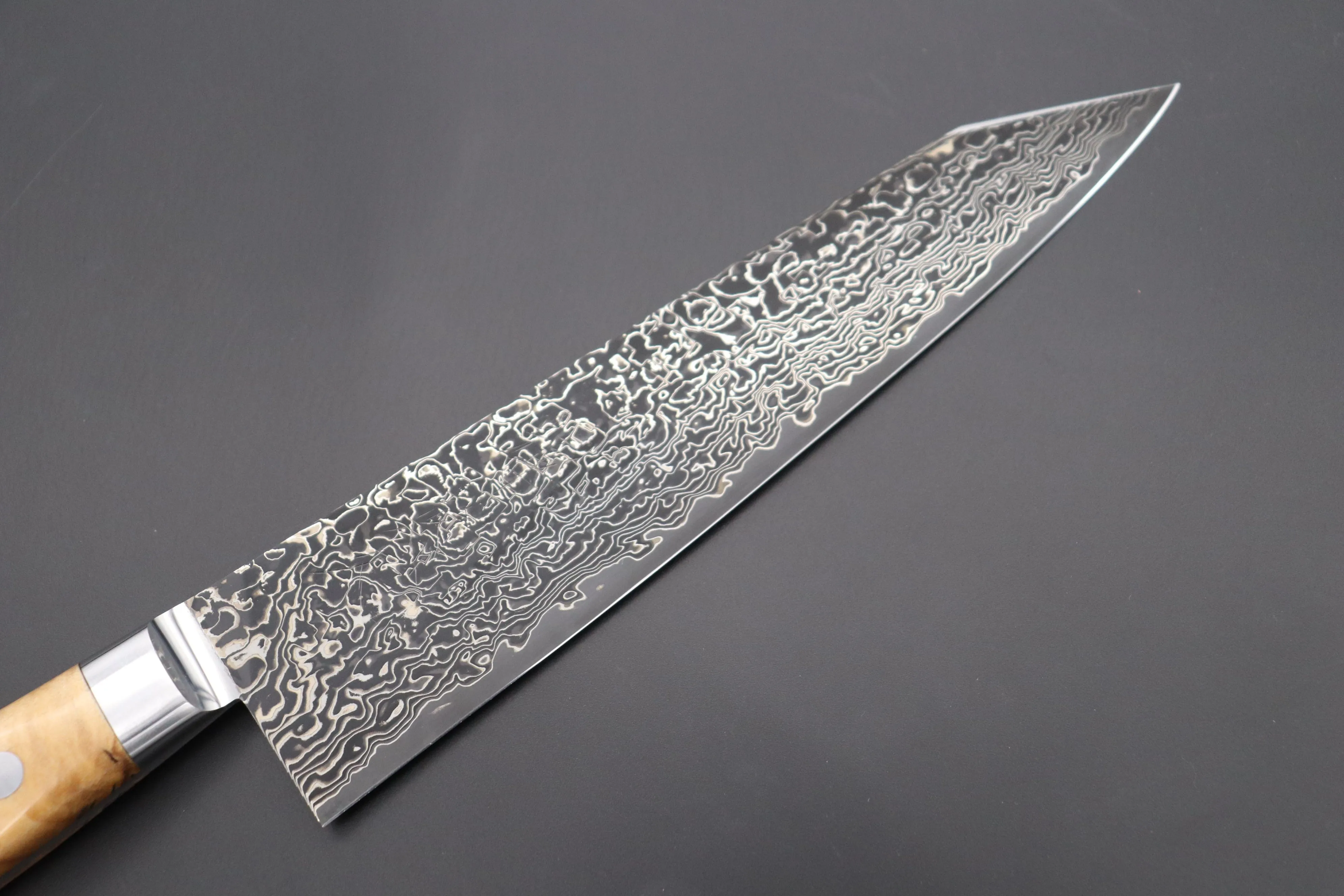 JCK Original Kagayaki Grand Canyon R-2 Black Damascus Series GCYU-16 Kiritsuke Gyuto 200mm (7.8 Inch)