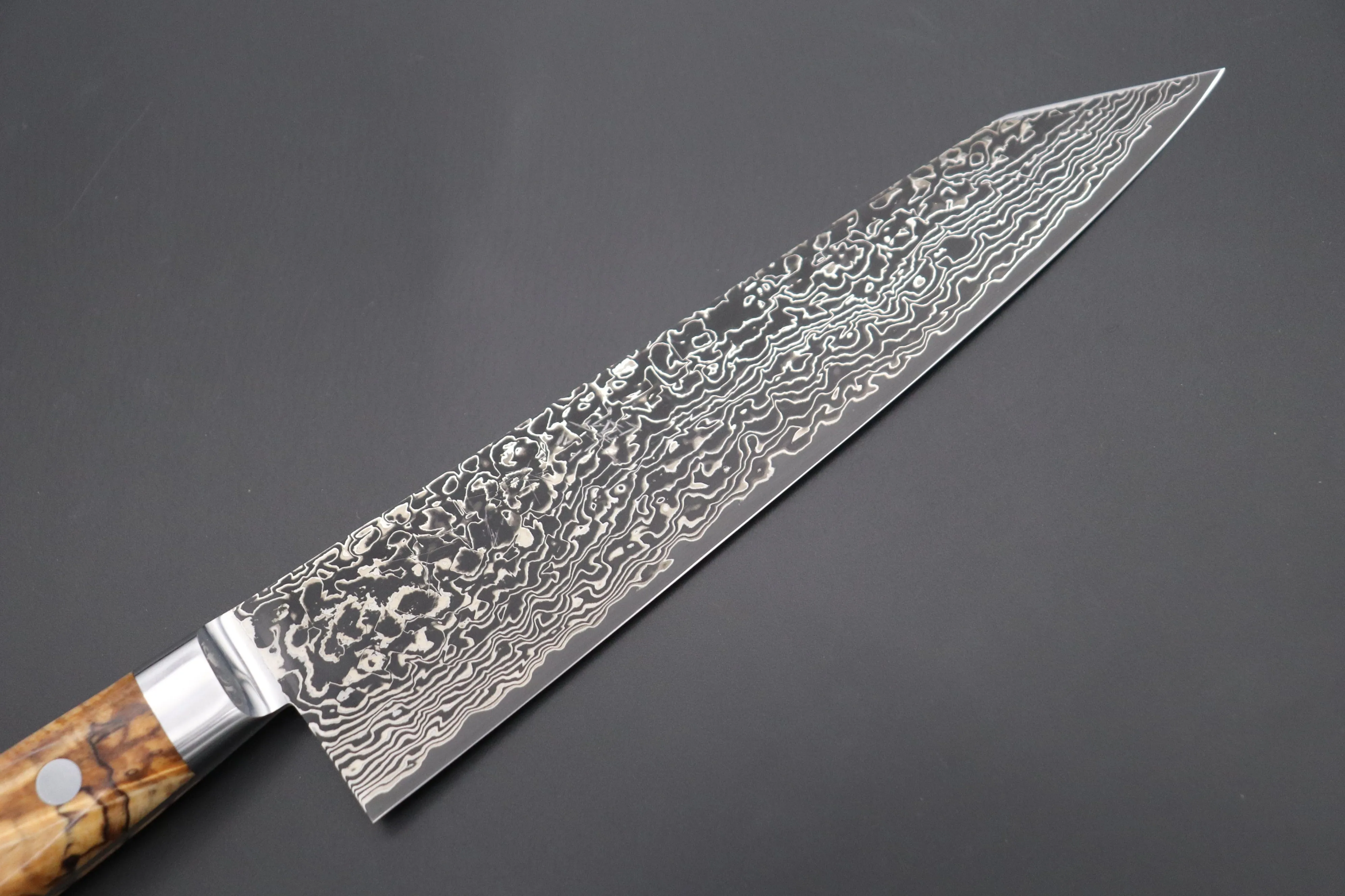 JCK Original Kagayaki Grand Canyon R-2 Black Damascus Series GCYU-18 Kiritsuke Gyuto 200mm (7.8 Inch)