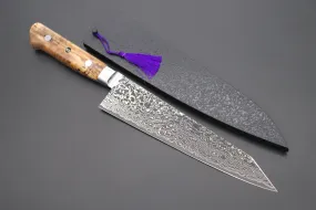 JCK Original Kagayaki Grand Canyon R-2 Black Damascus Series GCYU-18 Kiritsuke Gyuto 200mm (7.8 Inch)