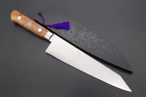 JCK Original Kagayaki Grand Canyon R-2 White & Silver Damascus Series GCYU-32 Kiritsuke Gyuto 200mm (7.8 Inch)