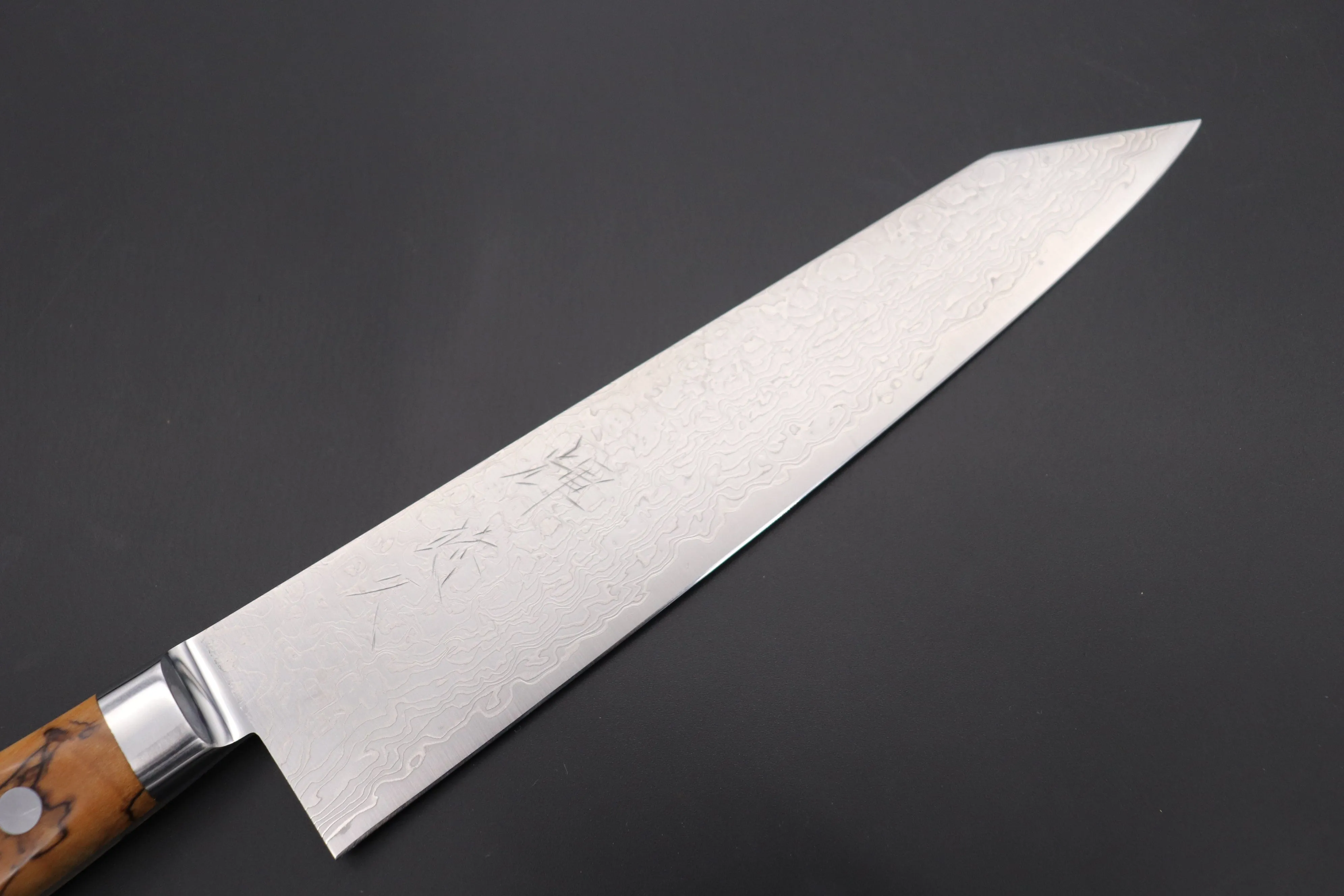 JCK Original Kagayaki Grand Canyon R-2 White & Silver Damascus Series GCYU-32 Kiritsuke Gyuto 200mm (7.8 Inch)