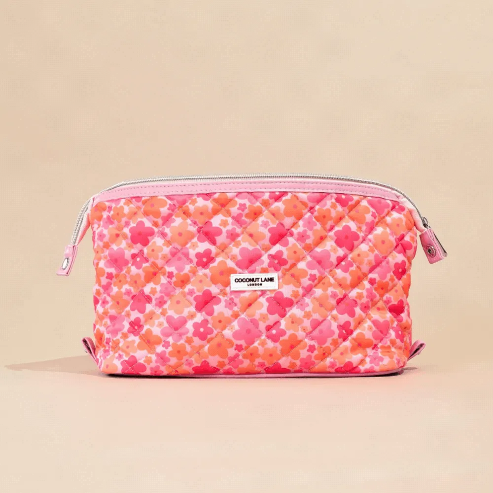 Magic Lifestyle Pouch - Quilted Pink & Orange Bloom