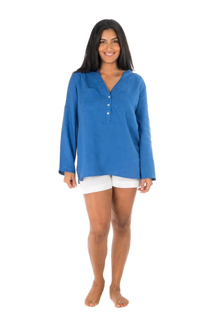 Martha Popover Tunic - Nautical Blue