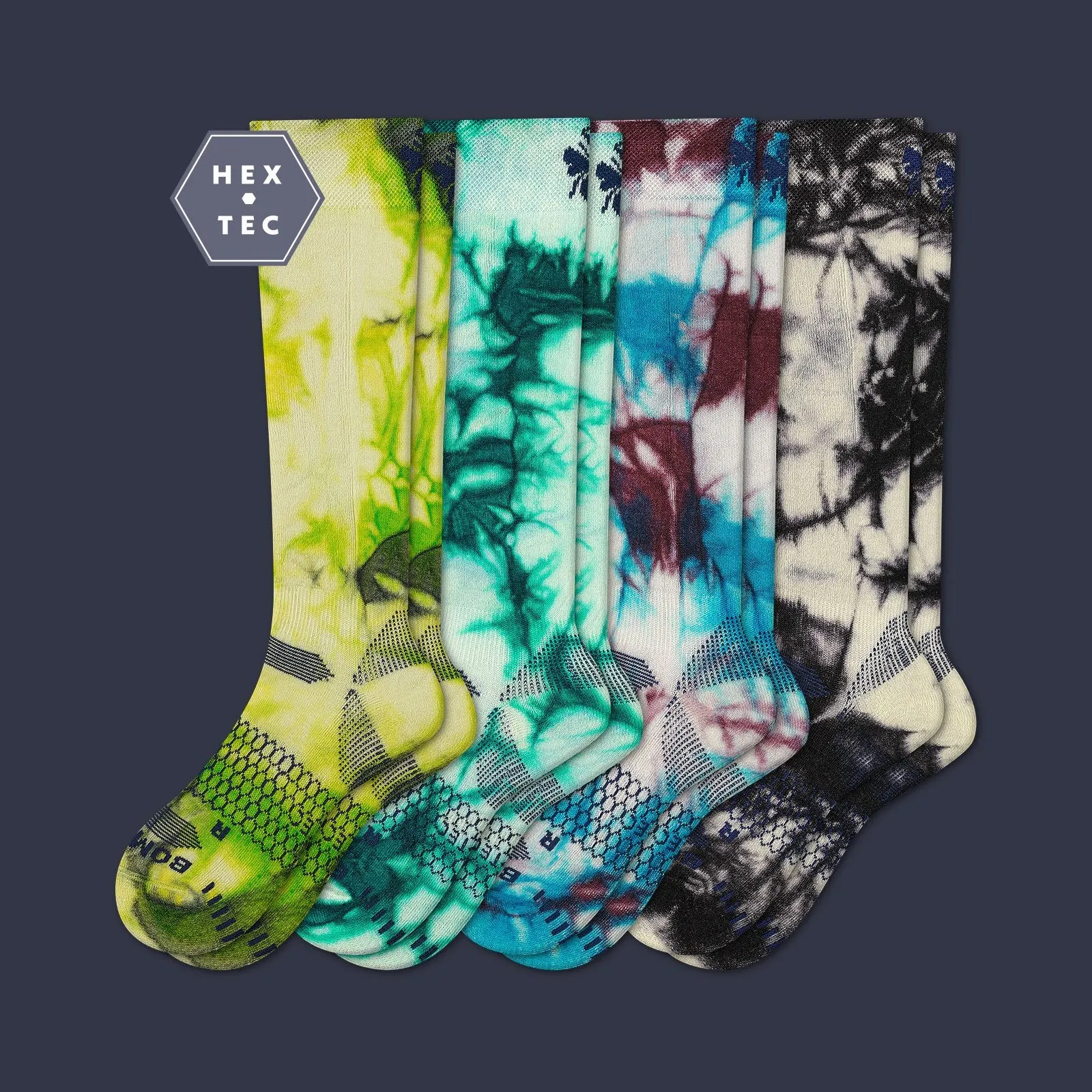 Men's Tie Dye Performance Ski & Snowboard Sock 4-Pack