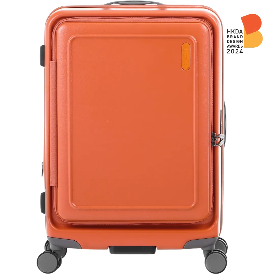 MONOCOZZI URBANITE|34L/72L/118L Expandable 4 wheels TSA Lock Top Flip Suitcase - Terracotta