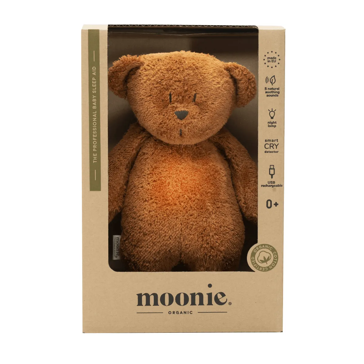 Moonie Humming Bear Light and Sleep Aid - Caramel