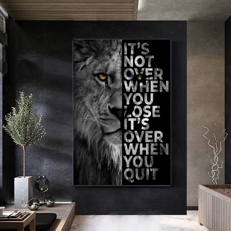 Motivational Lion Canvas