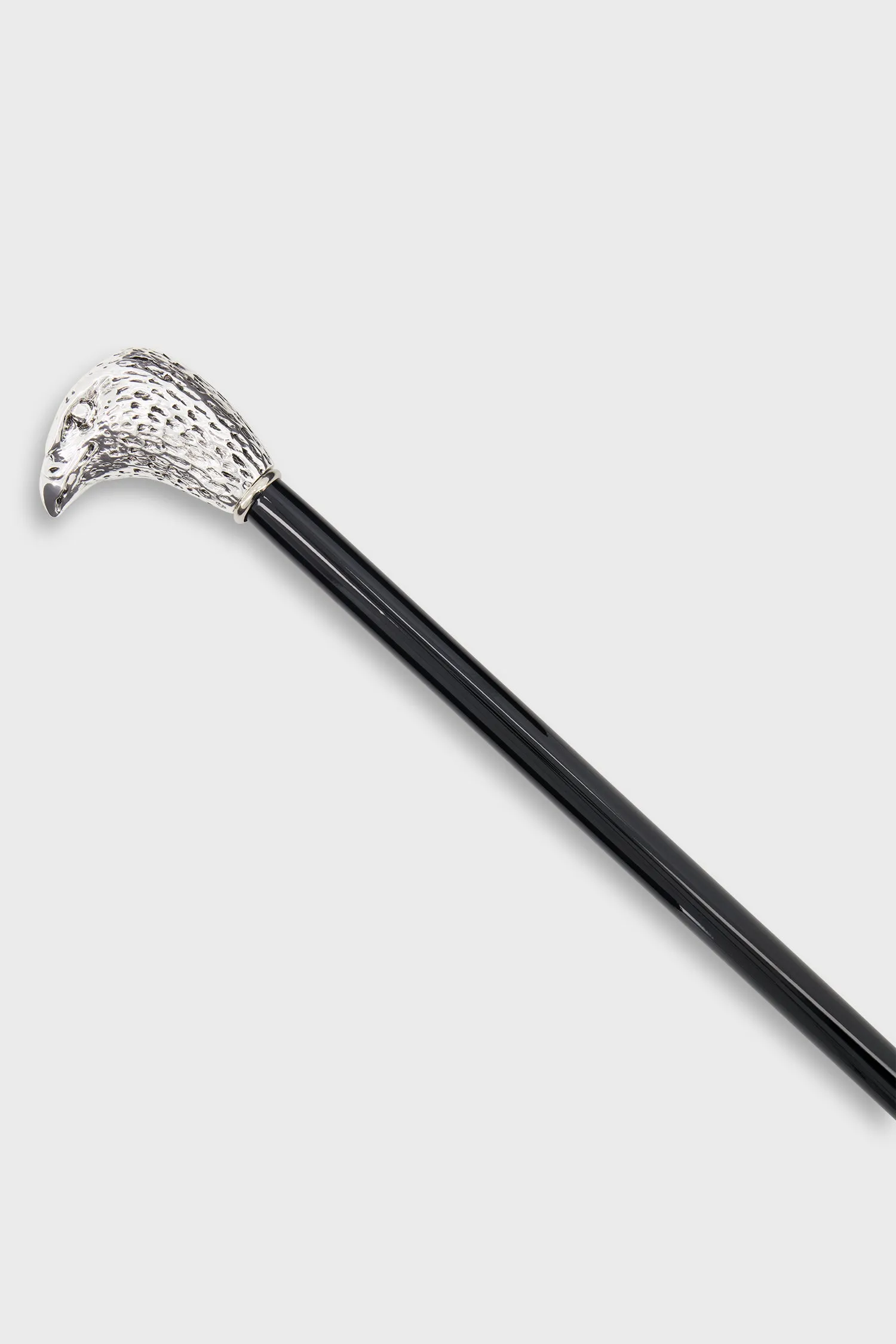 Pasotti Black/Silver Eagle Cane