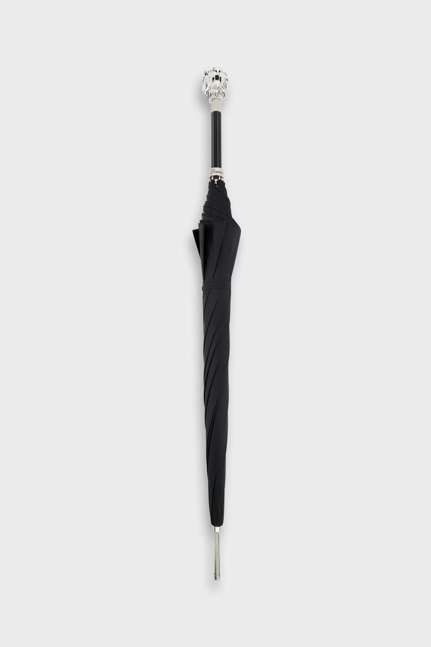 Pasotti Black/Silver Lion Umbrella