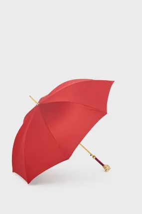 Pasotti Red/Gold Lion Umbrella