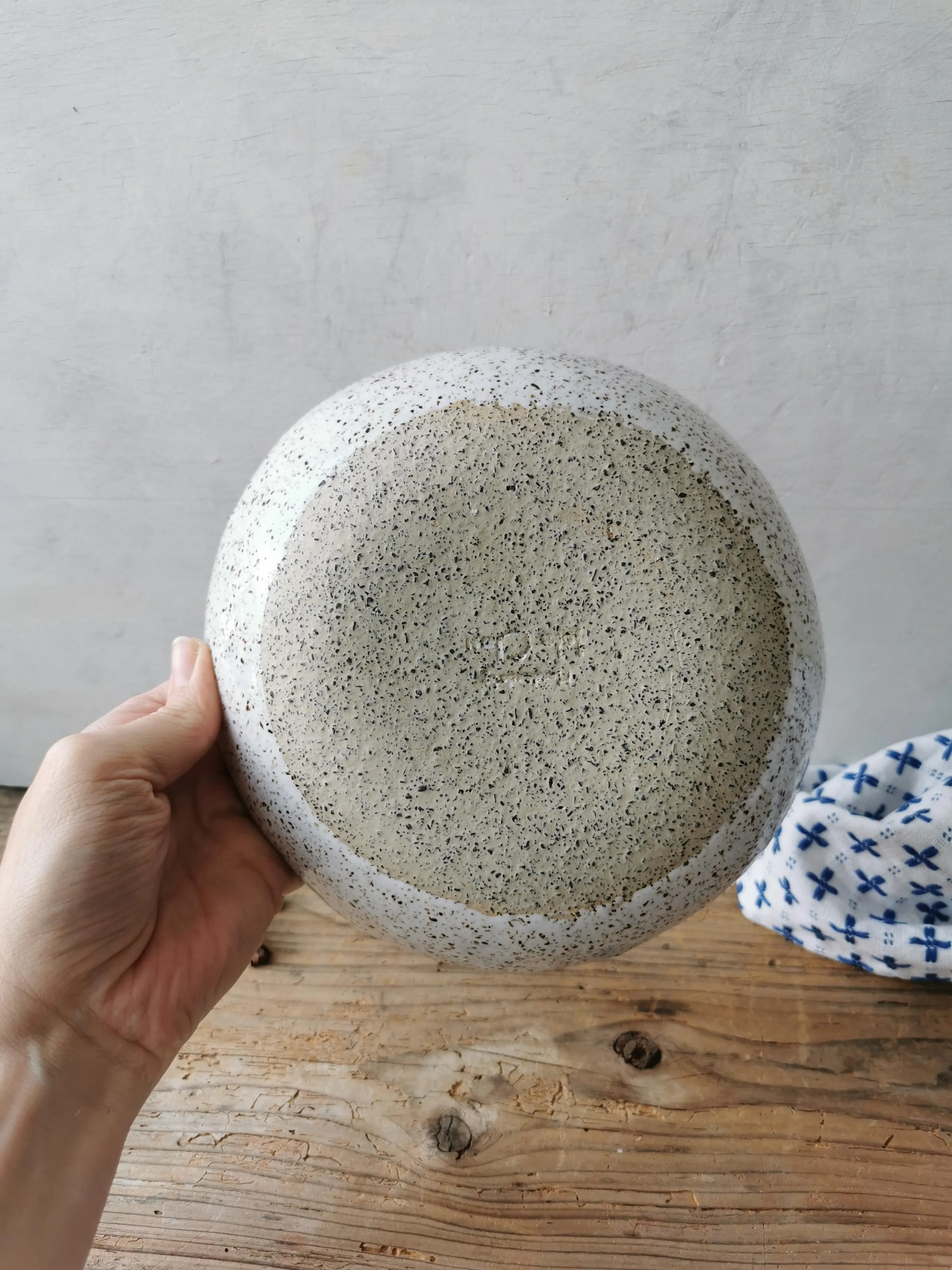 Pasta bowl speckled white