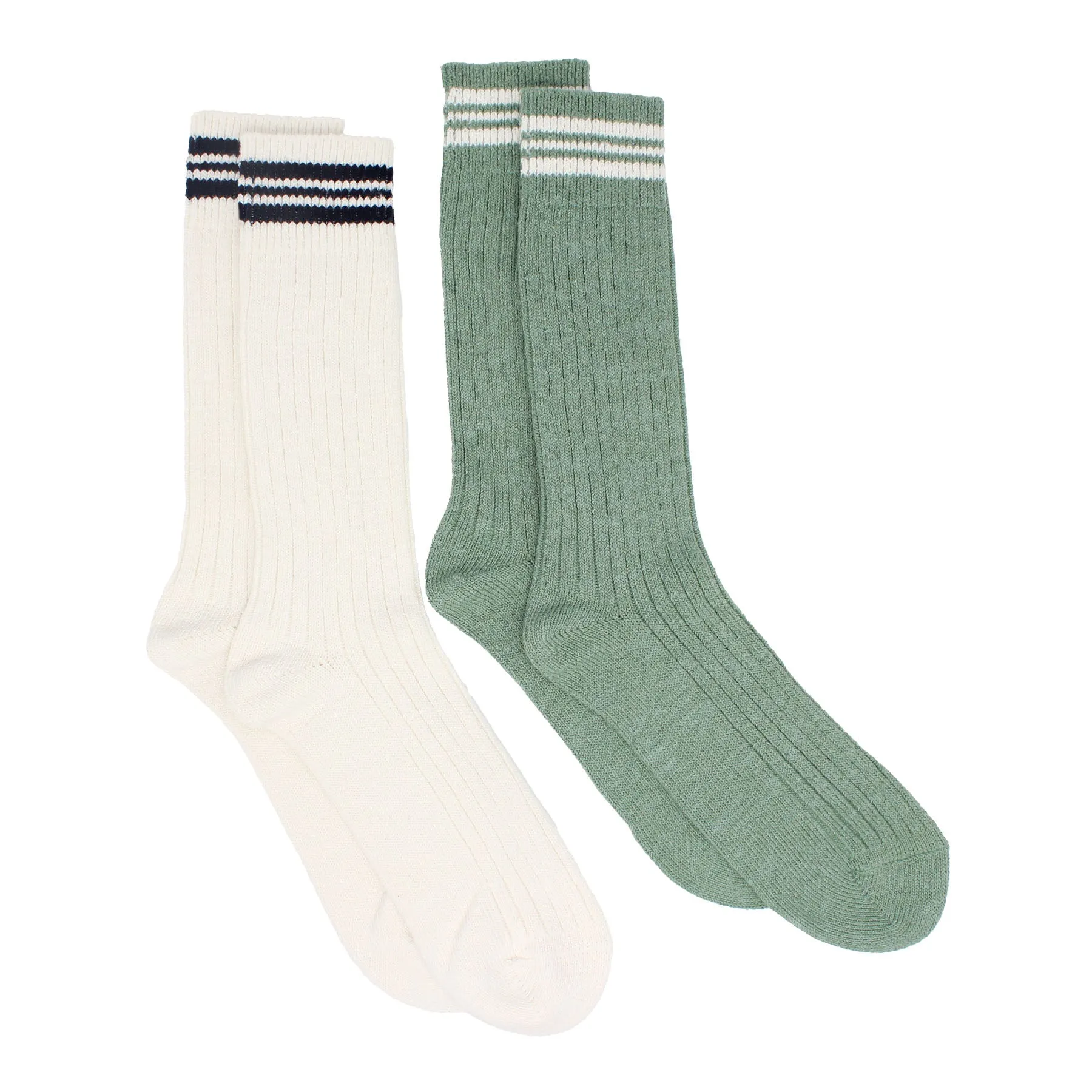 Pedemeia Mens's Organic Cotton Rib Pattern Socks - 2 Pack