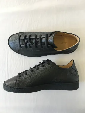 Pedro Leather Low Top Trainer - Black