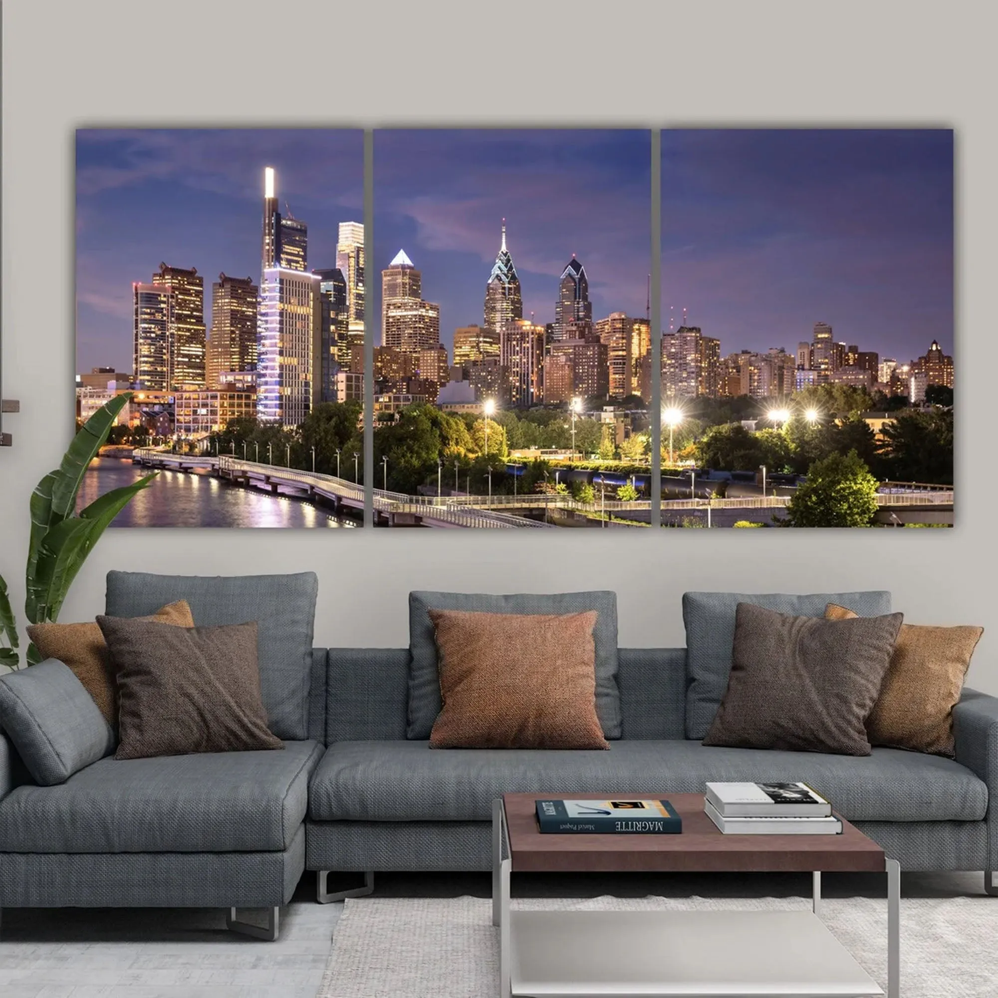 Philadelphia Skyline at Night Wall Art