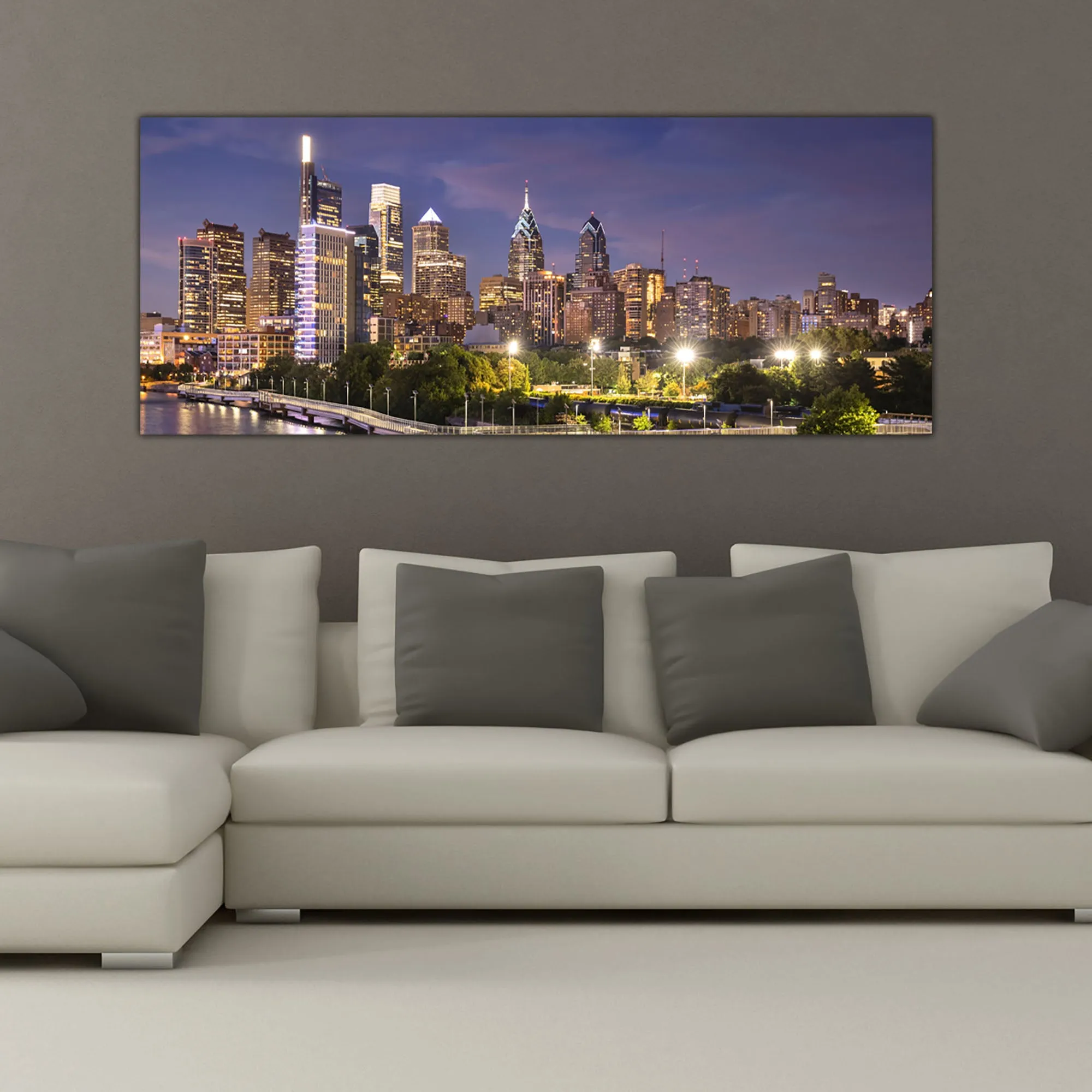 Philadelphia Skyline at Night Wall Art