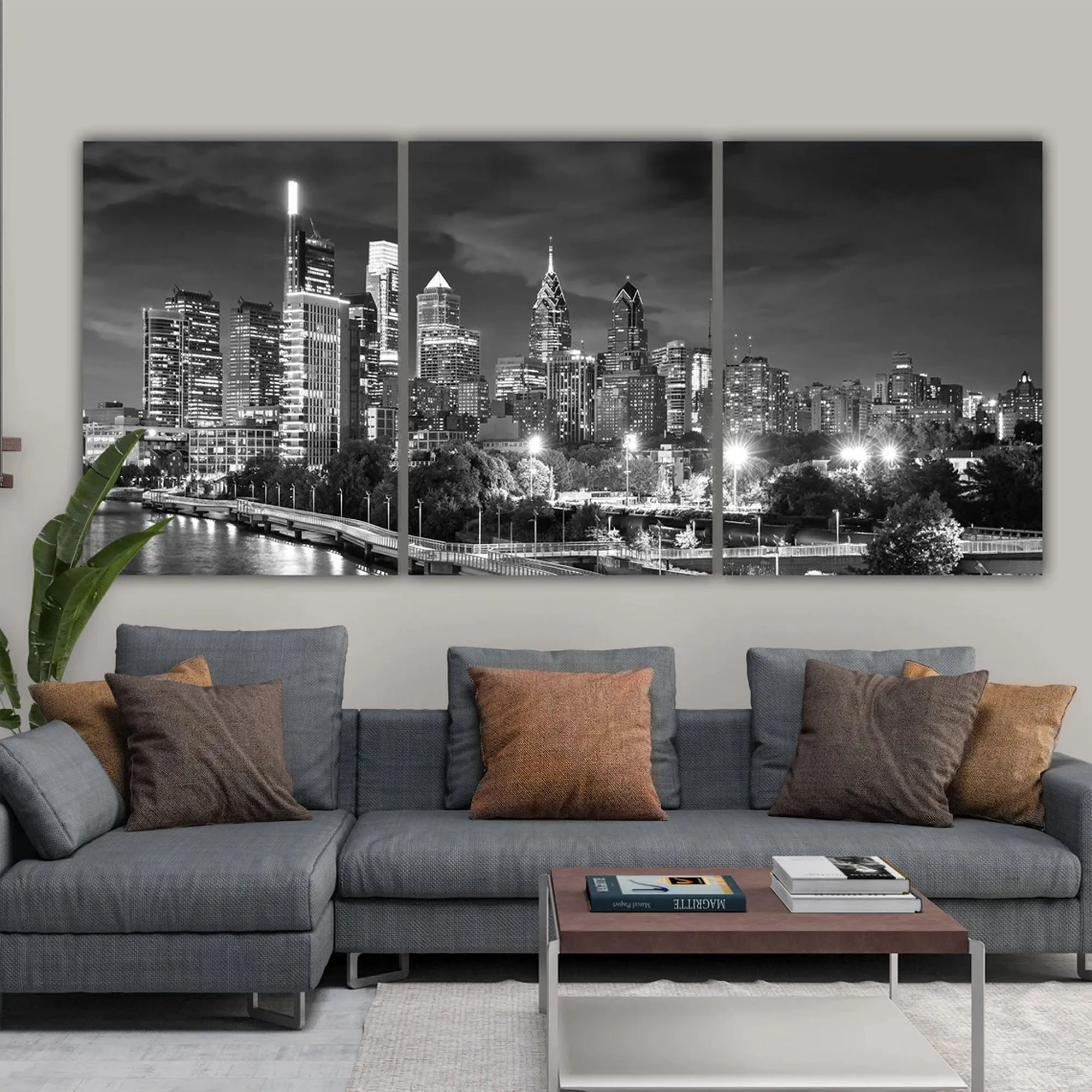 Philadelphia Skyline at Night Wall Art