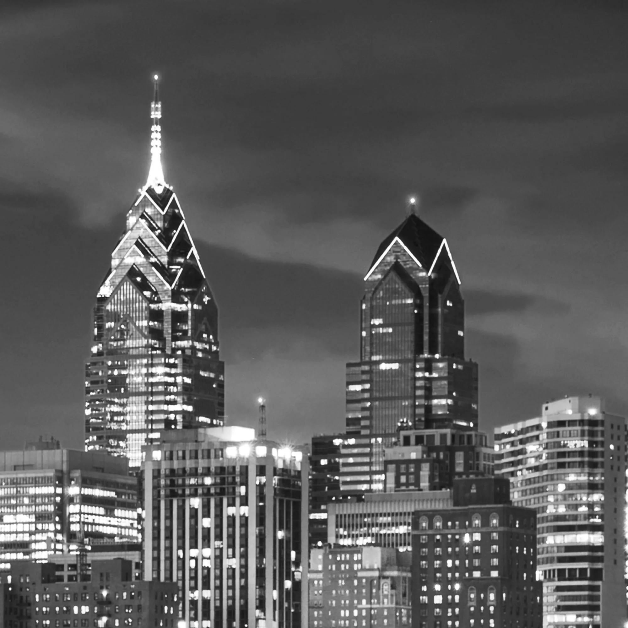 Philadelphia Skyline at Night Wall Art