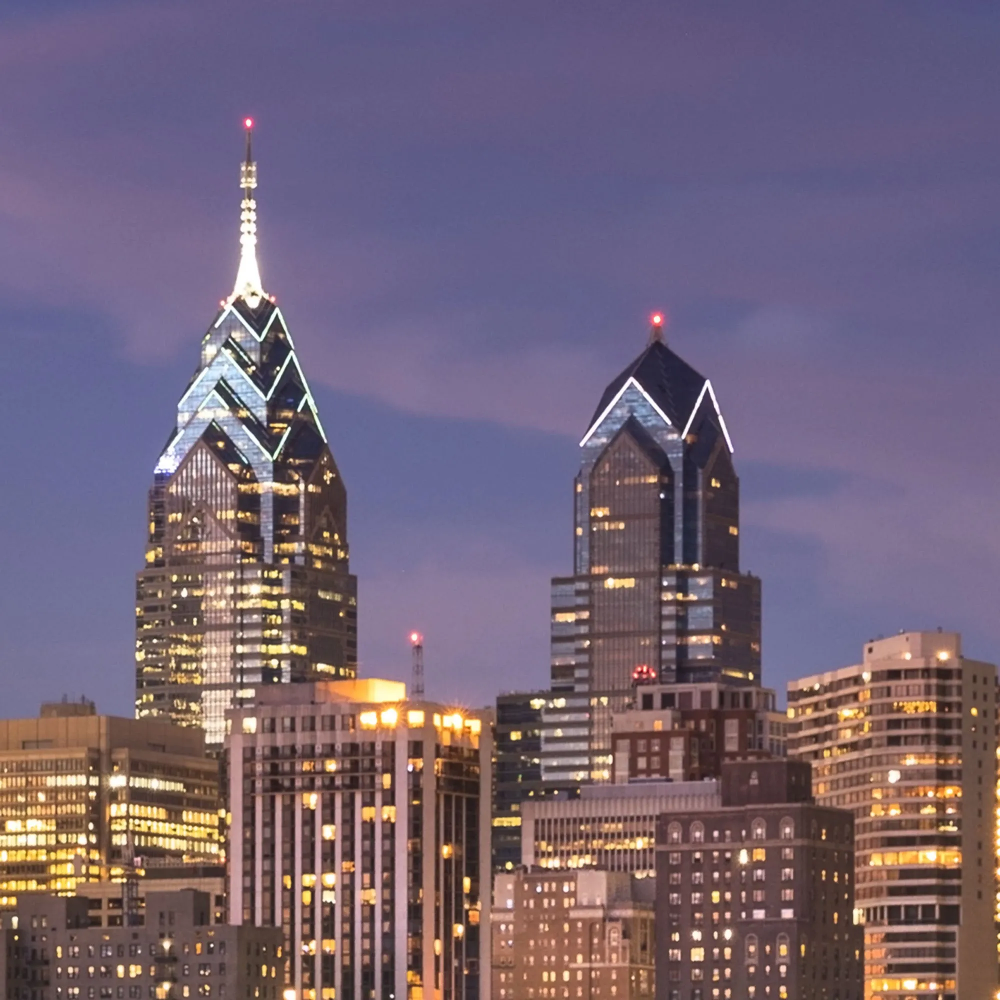 Philadelphia Skyline at Night Wall Art