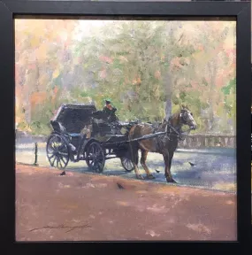 "Central Park Carriage" by Jonathan Hotz - New York Impressionist City Painting