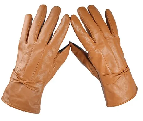 Reed Women's Designer Genuine Leather Gloves With Touch Screen Texting Index Finger - Imported