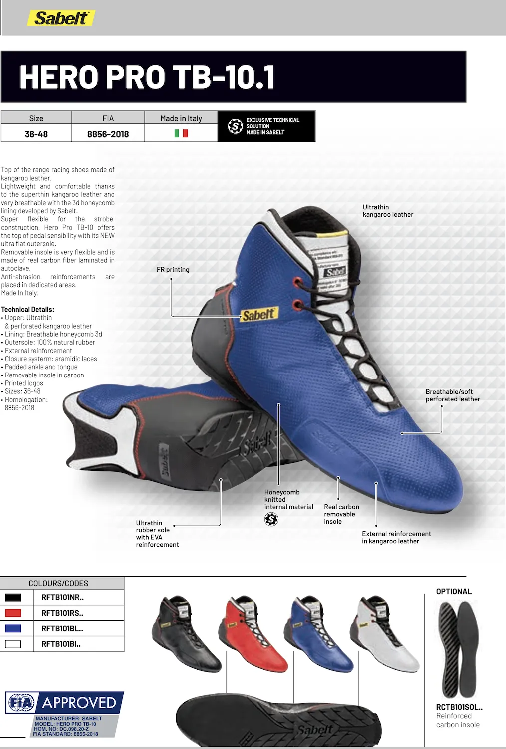 Sabelt Hero Pro TB-10.1 Racing Shoes