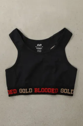 SAVS X Adapt :: Gold Blooded (Women's Black/Red Sports Bra)