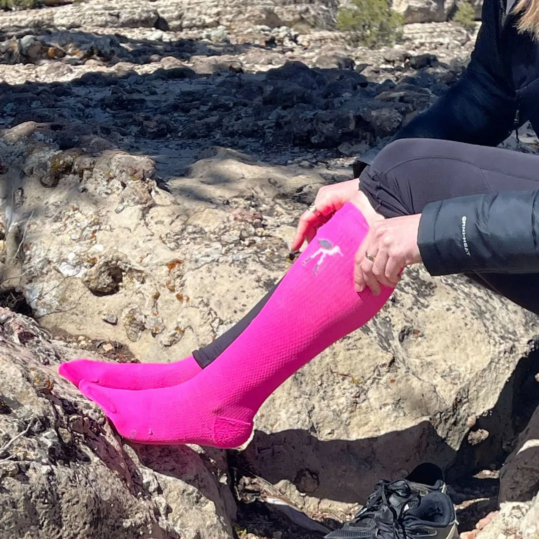 Solid Pink Compression Socks