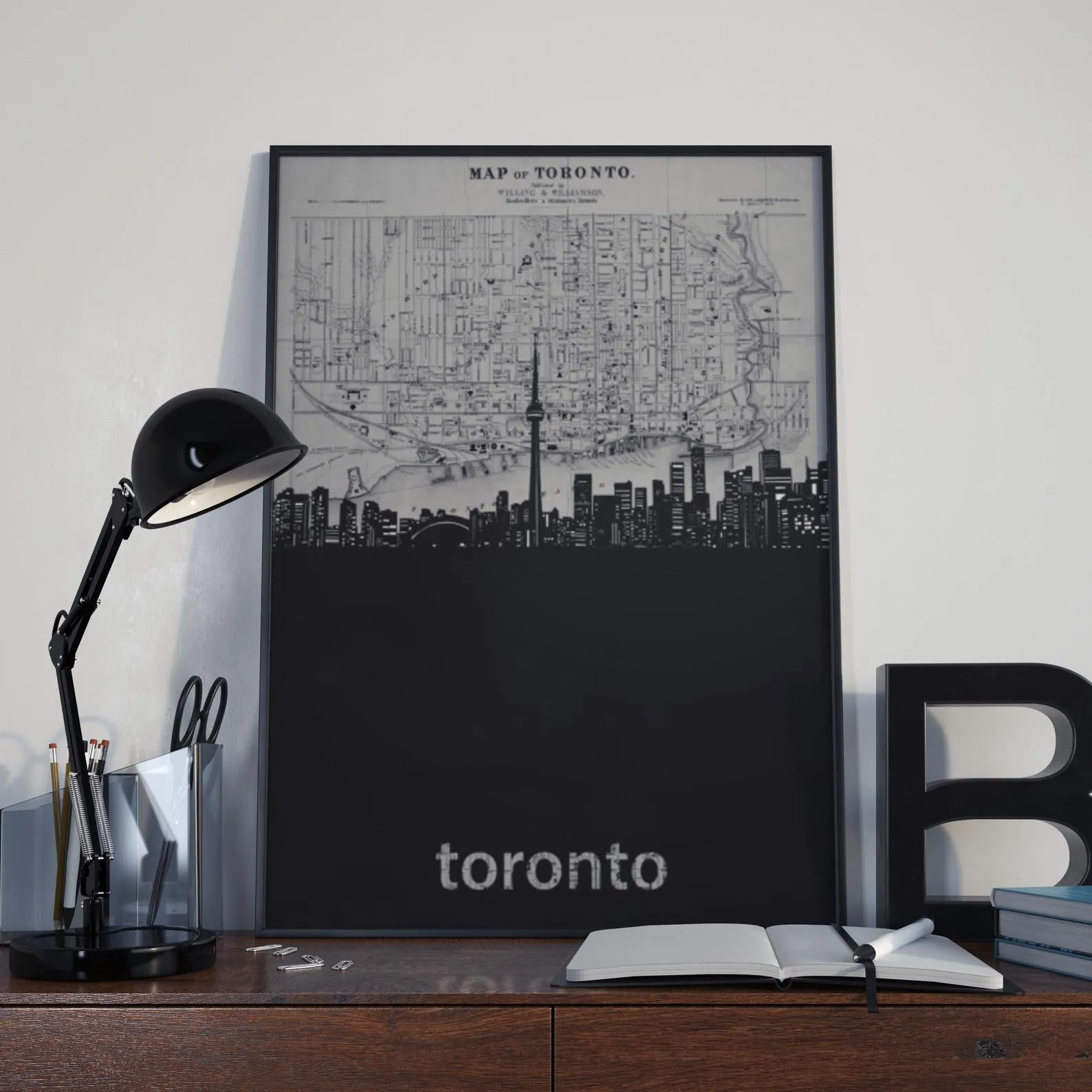 Toronto Map Custom Printing, Home Decor, Wall Hanging, Custom Canvas, Toronto Map Art, Canada