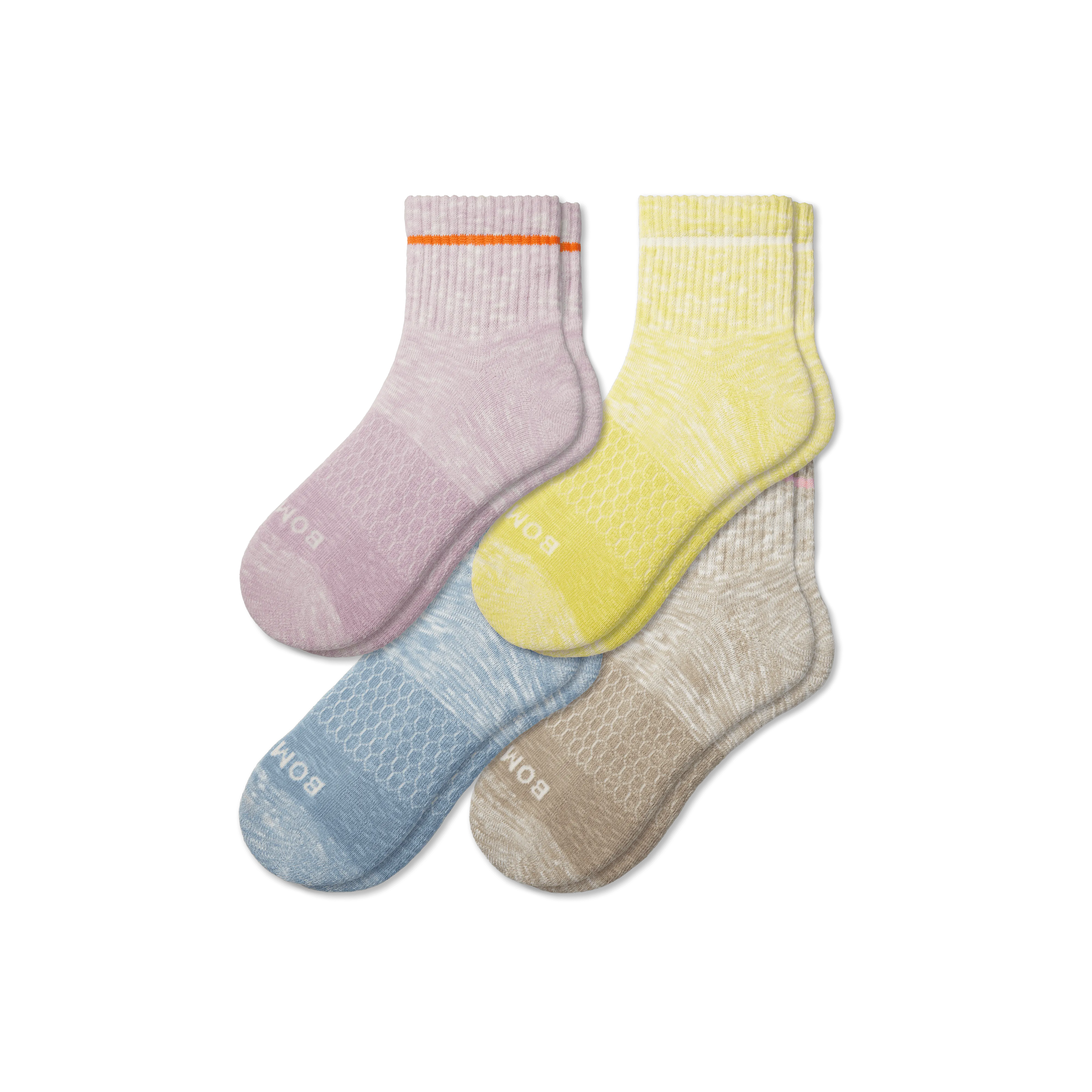 Women's Summer Slub Quarter Sock 4-Pack