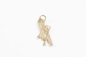 Yellow Gold Ski Pendant