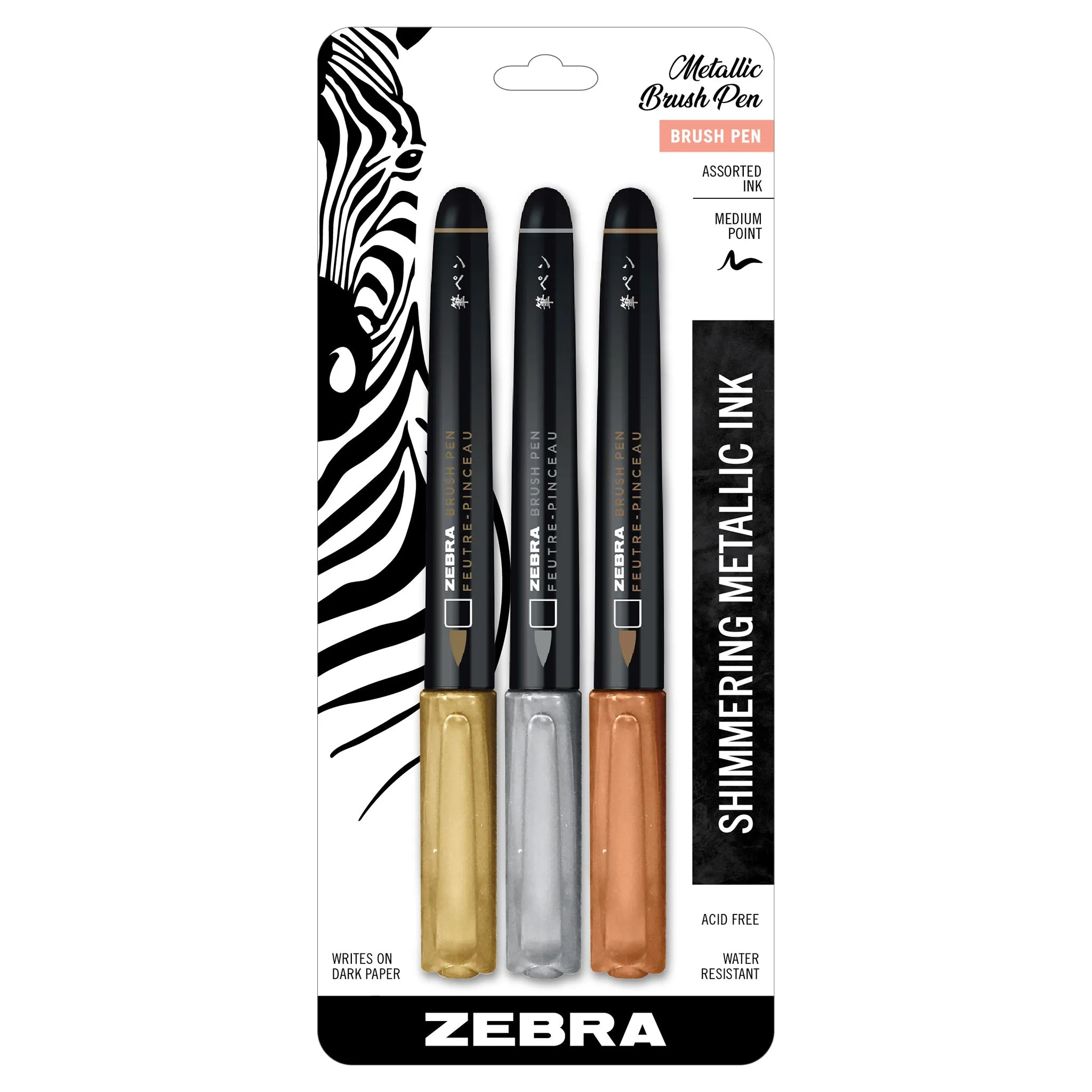 ZEBRA Brand Metallic Brush Pen