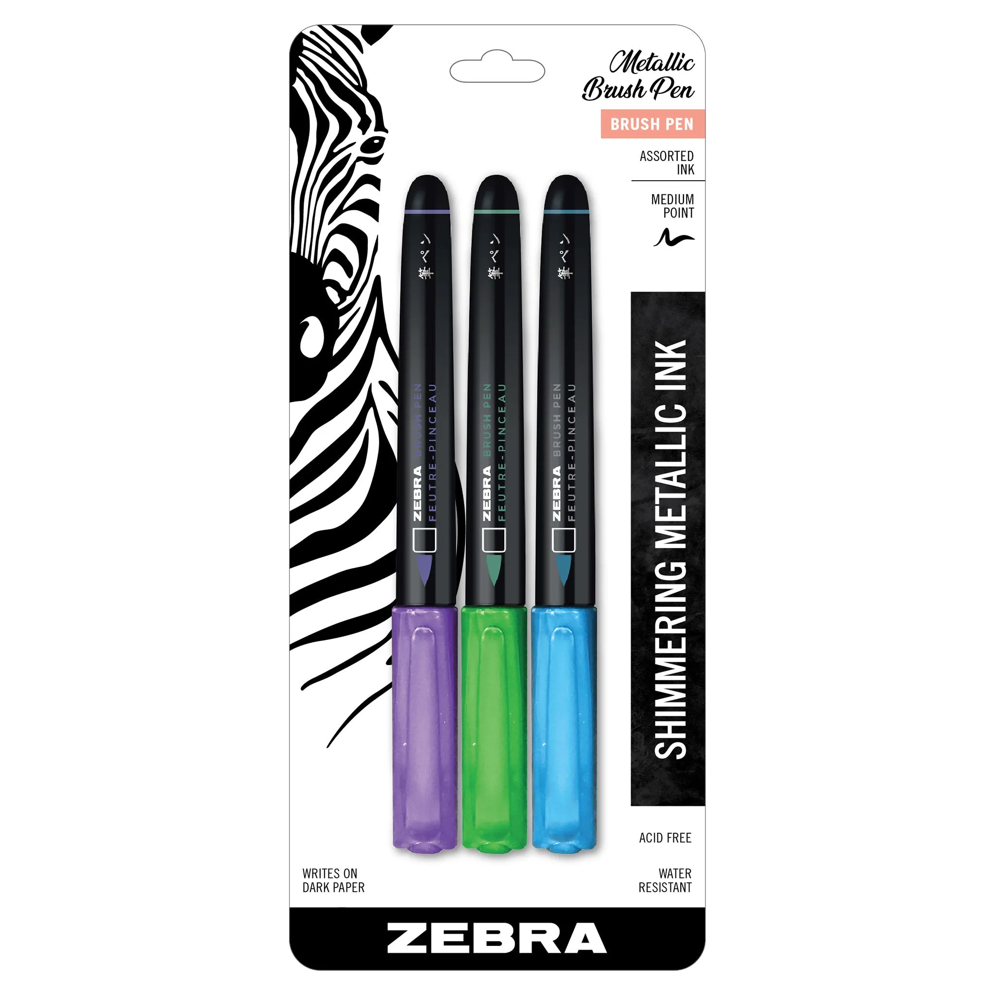 ZEBRA Brand Metallic Brush Pen